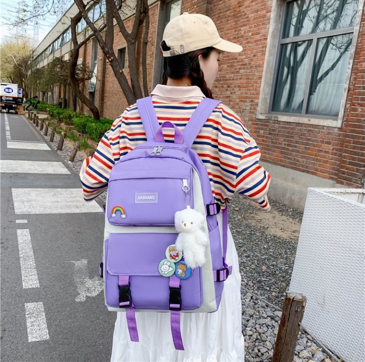 Japanese style schoolbag backpack 4pcs set for women