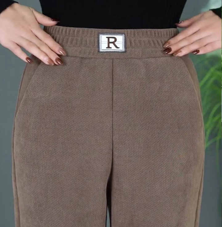 Plus velvet sweatpants pencil pants for women