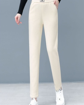 Plus velvet sweatpants pencil pants for women