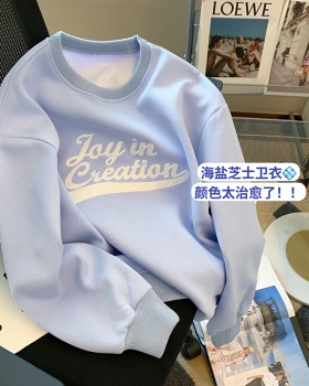 Thin letters embroidery fiber big scales hoodie