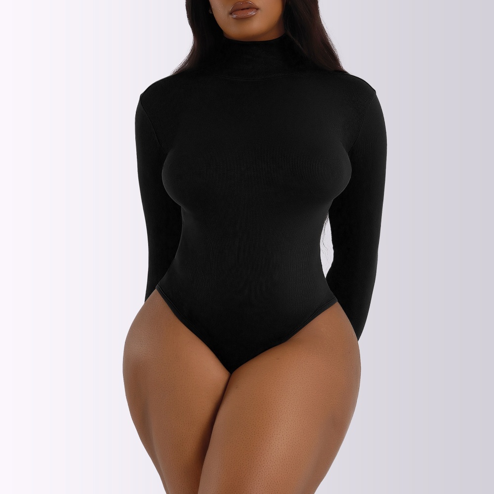 Long sleeve tops conjoined leotard for women