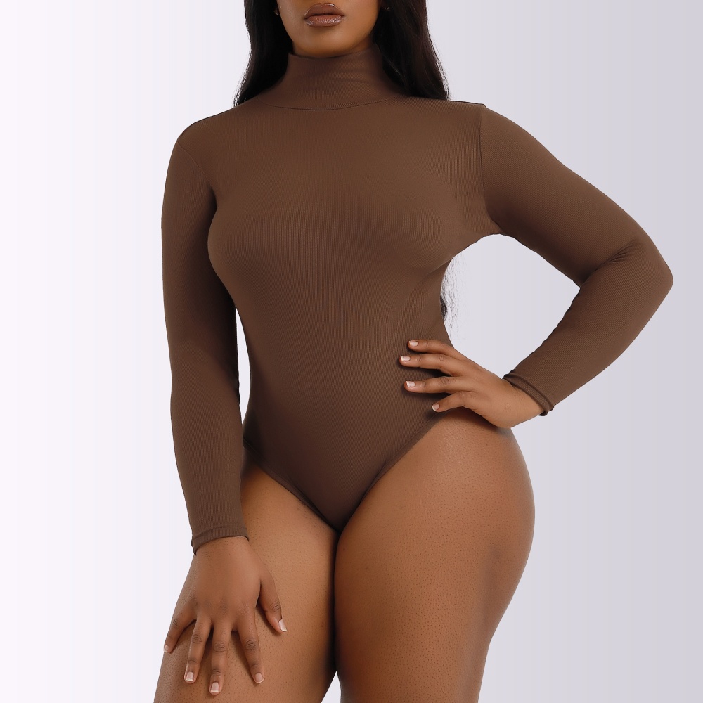 Long sleeve tops conjoined leotard for women