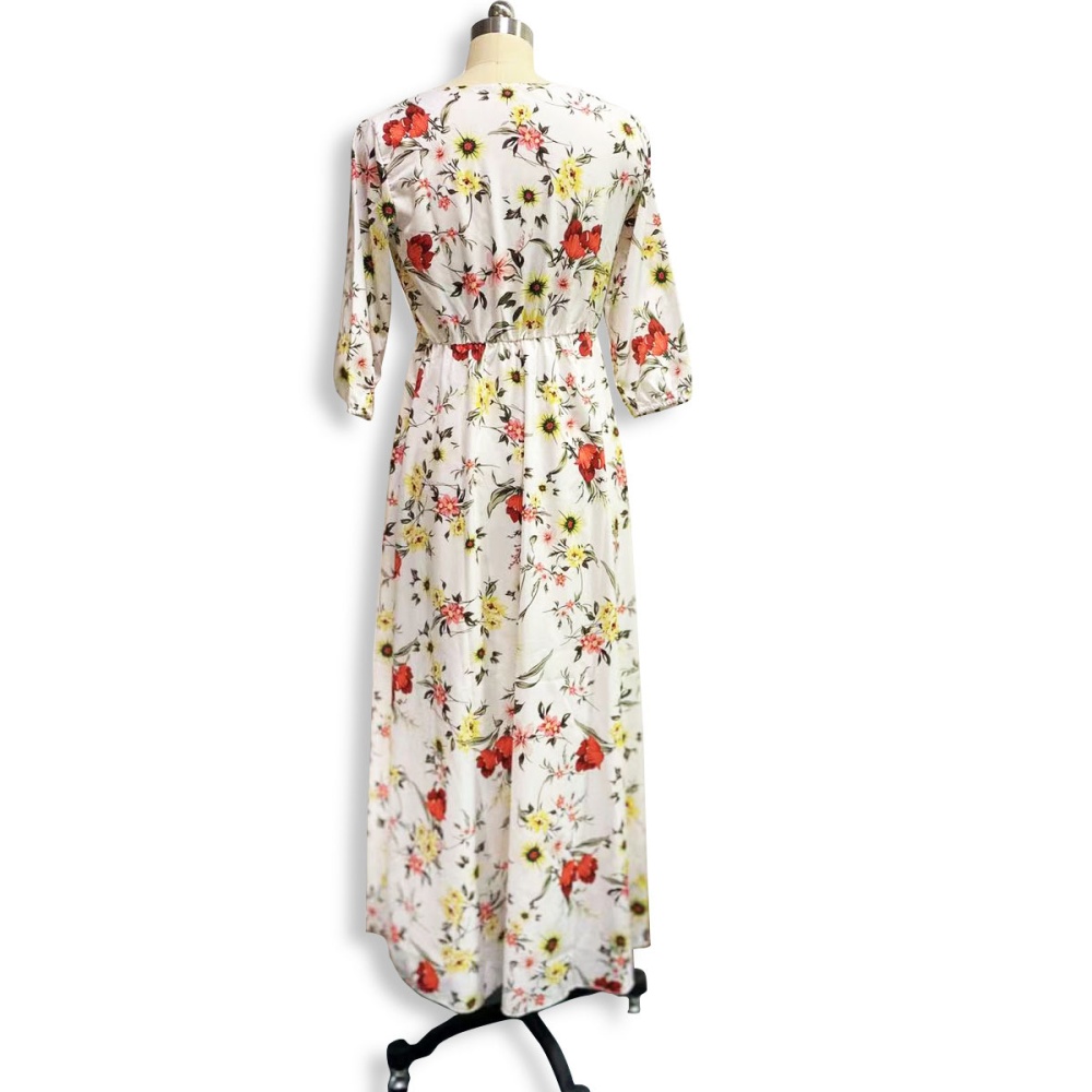 European style printing long dress Bohemian style dress for women