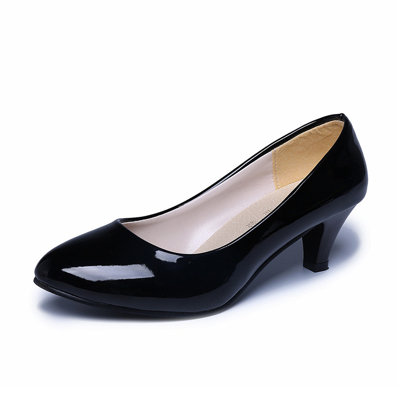 Profession leather shoes round shoes for women