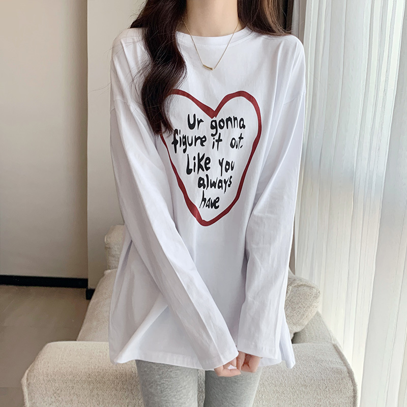 Spring and autumn tops long sleeve bottoming shirt for women