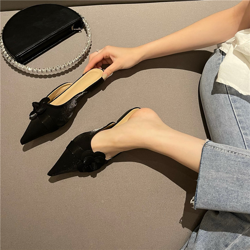 Wears outside pointed spring fashion slippers for women