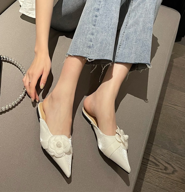 Wears outside pointed spring fashion slippers for women