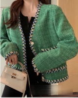 Turquoise weave coat for women