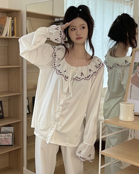 Homewear fashion cardigan Casual pajamas 2pcs set for women
