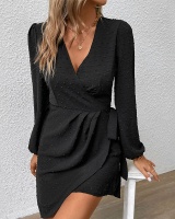 Black long sleeve fashion dress for women