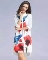 European style short sleeve dress spring cardigan for women