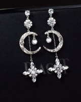 Tassels fashion ear-drop moon clover earrings for women