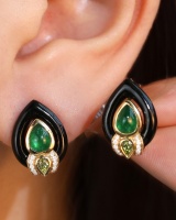 Drops of water drip earrings agate stud earrings