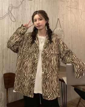 Zebra long sleeve coat fashion spring and autumn tops