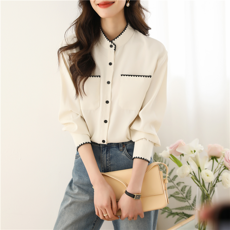 Fashion and elegant France style shirt tender tops for women