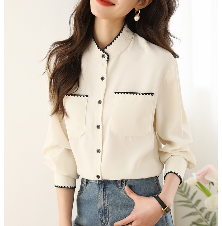 Fashion and elegant France style shirt tender tops for women