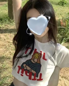 Short spicegirl T-shirt Korean style tops for women