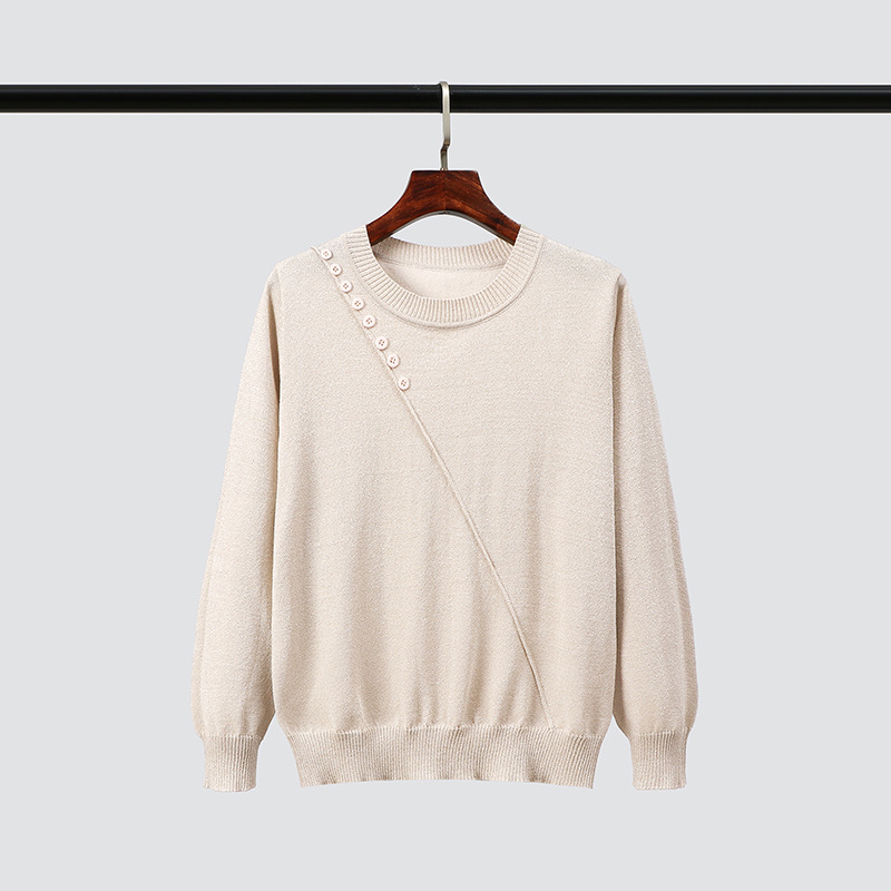 Round neck sweater fashion and elegant bottoming shirt for women