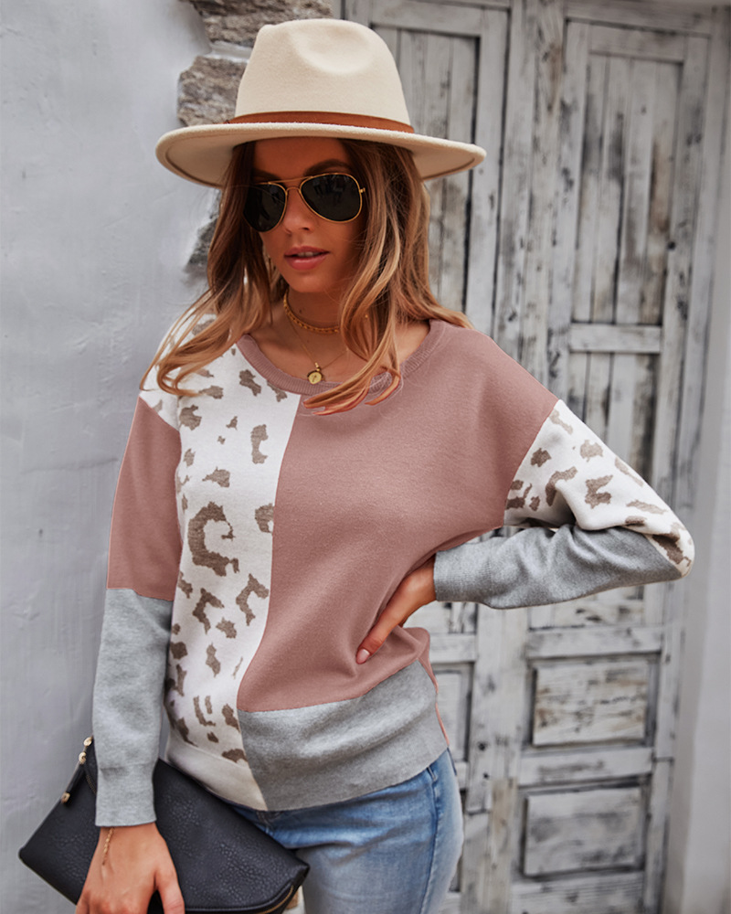 Casual European style sweater pullover tops for women