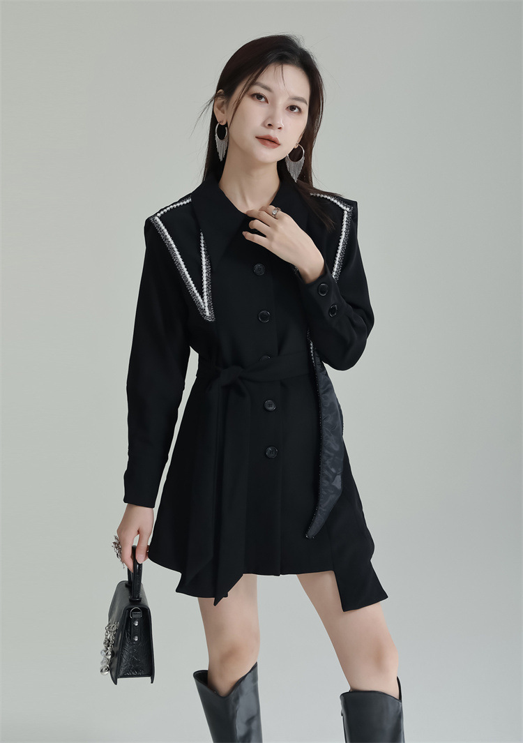 Black short dress mixed colors skirt for women