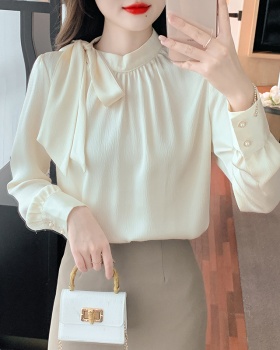 Spring all-match shirt bow Korean style tops