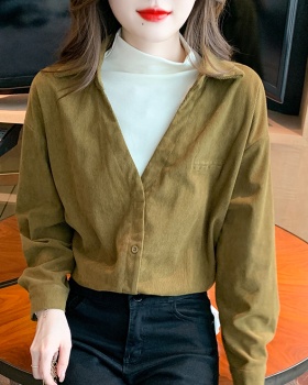Long sleeve Korean style tops spring shirt for women