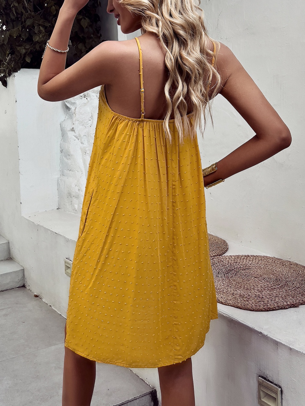 Colors Casual vacation halter collar dress