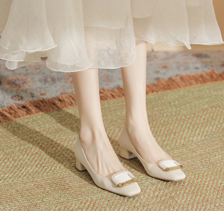 Sheepskin high-heeled shoes pure shoes for women