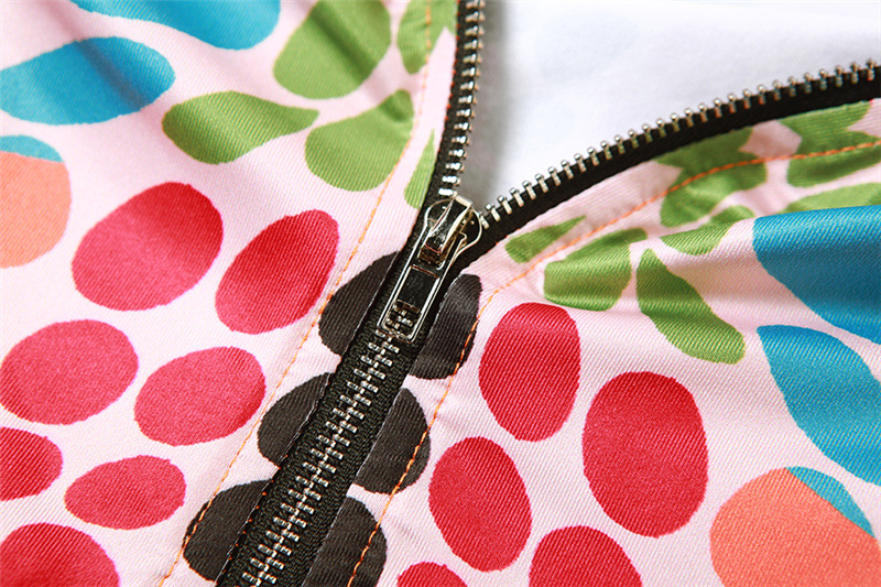 Zip digital slim cardigan spring Casual tops for women
