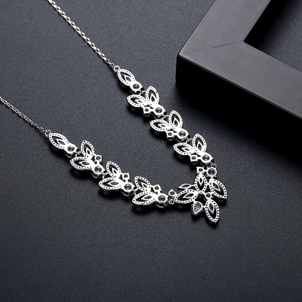 Chain zircon pendant clavicle bride banquet long necklace