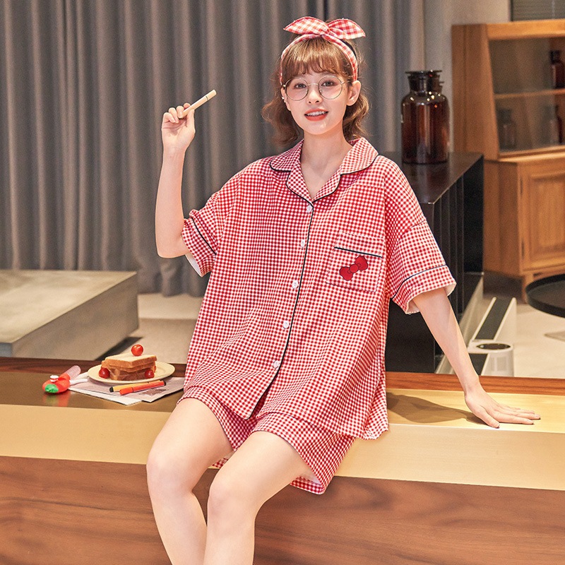 Summer pajamas homewear cardigan a set for women