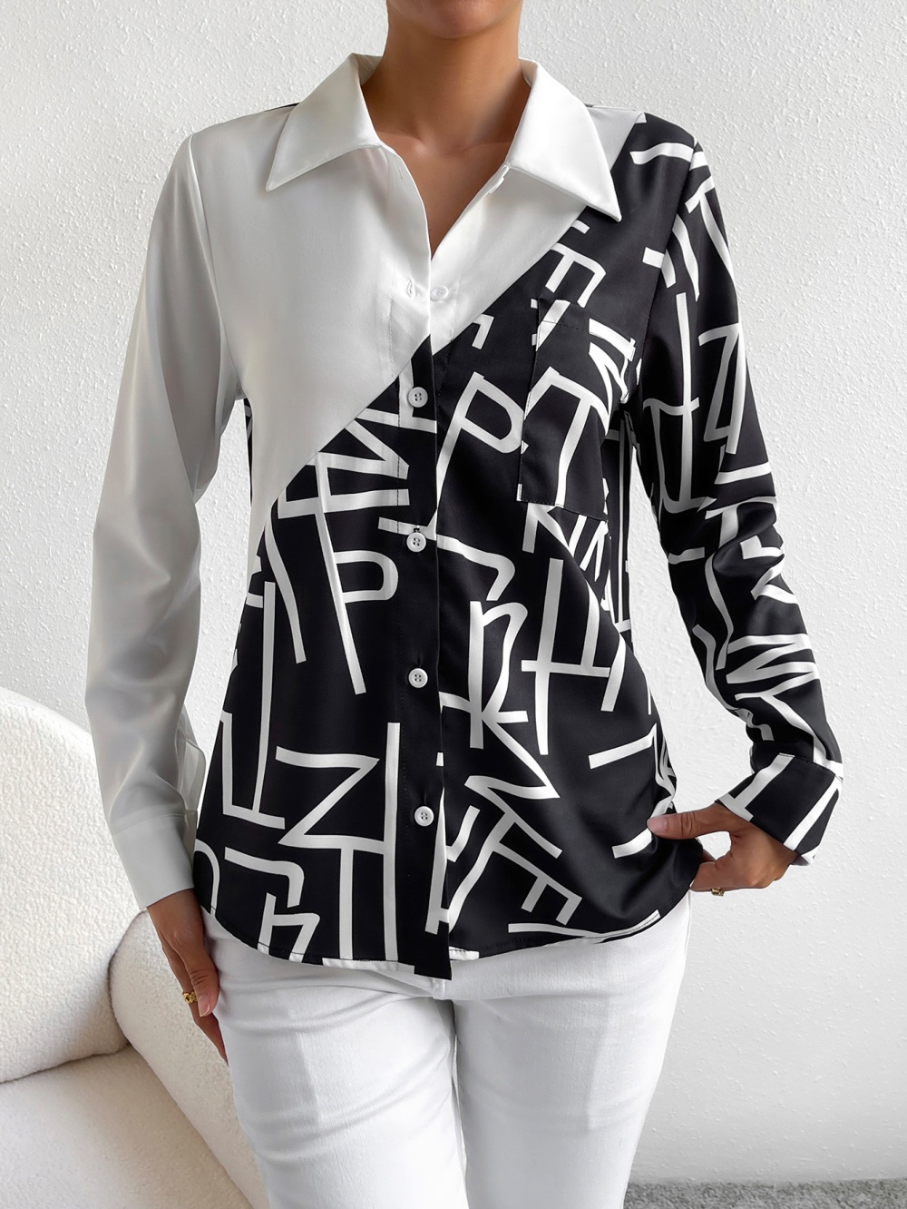 Commuting business suit fashion shirt for women