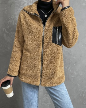 Fashion all-match tops plush spring coat