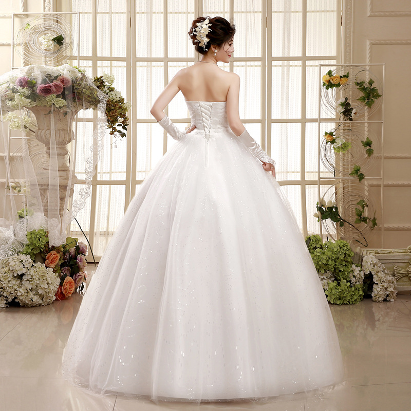 Slim floor length formal dress Korean style wedding dress