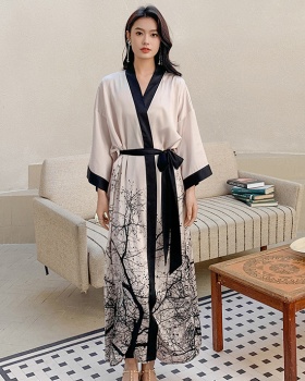 Luxurious grace bathrobes satin nightgown