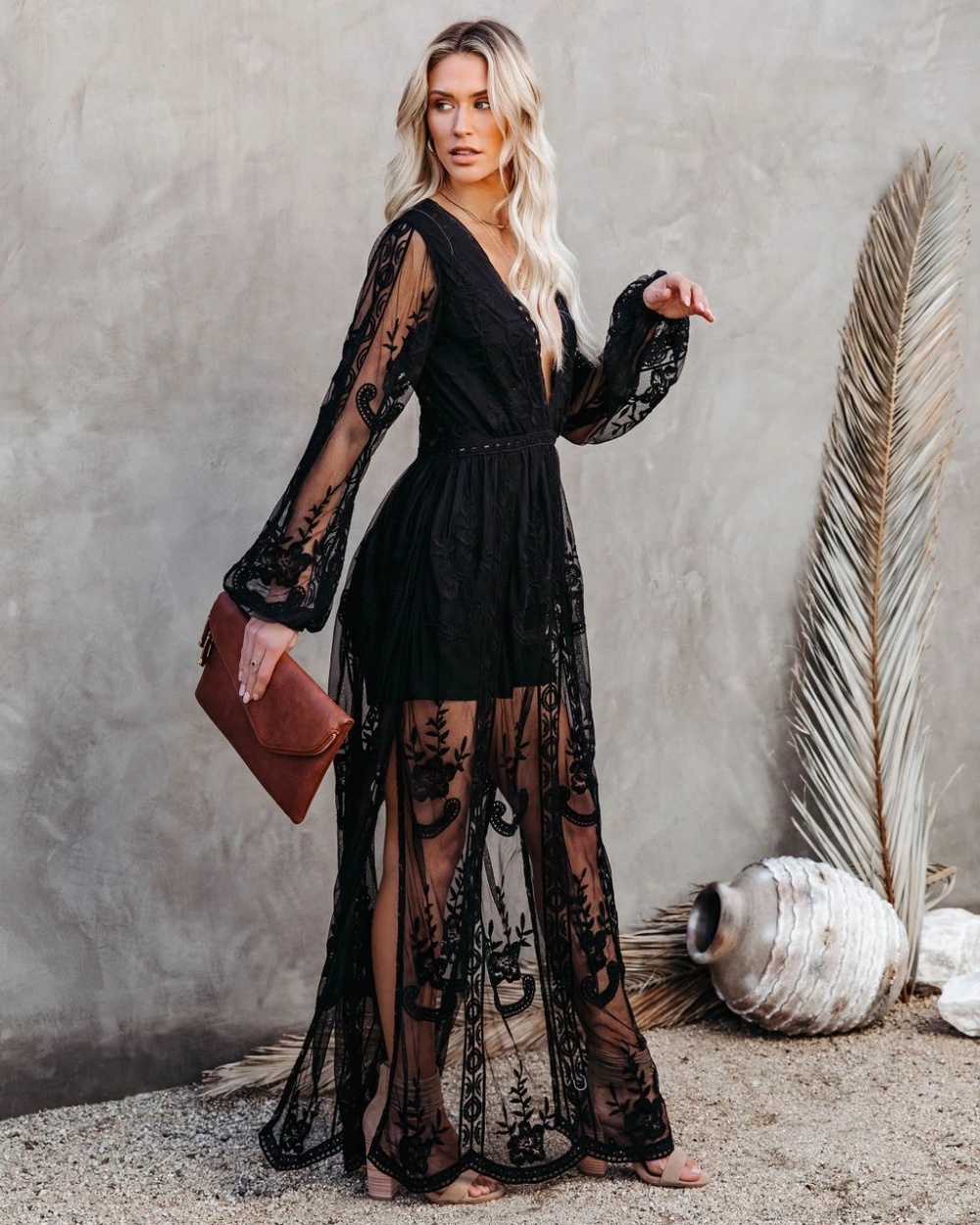 Summer spring and summer lace European style dress for women
