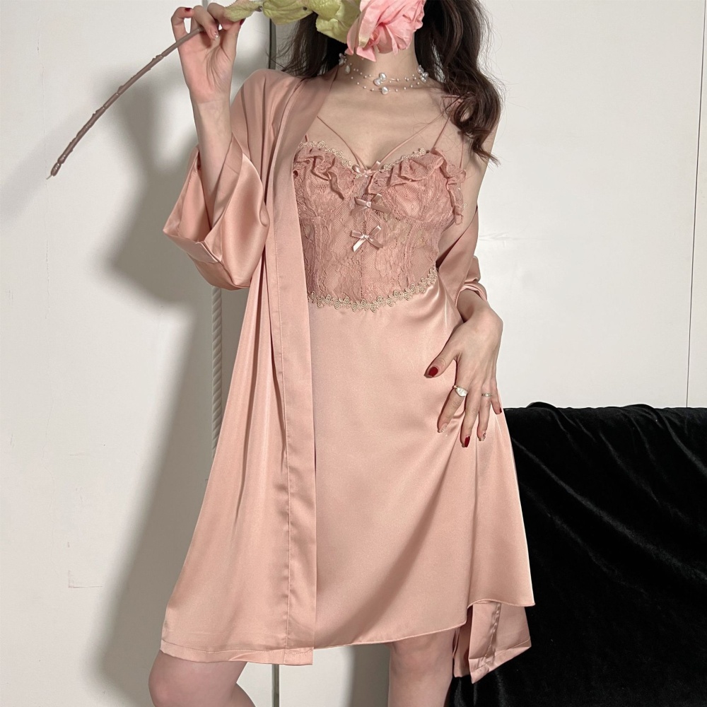 Spring and summer pajamas nightgown 2pcs set for women