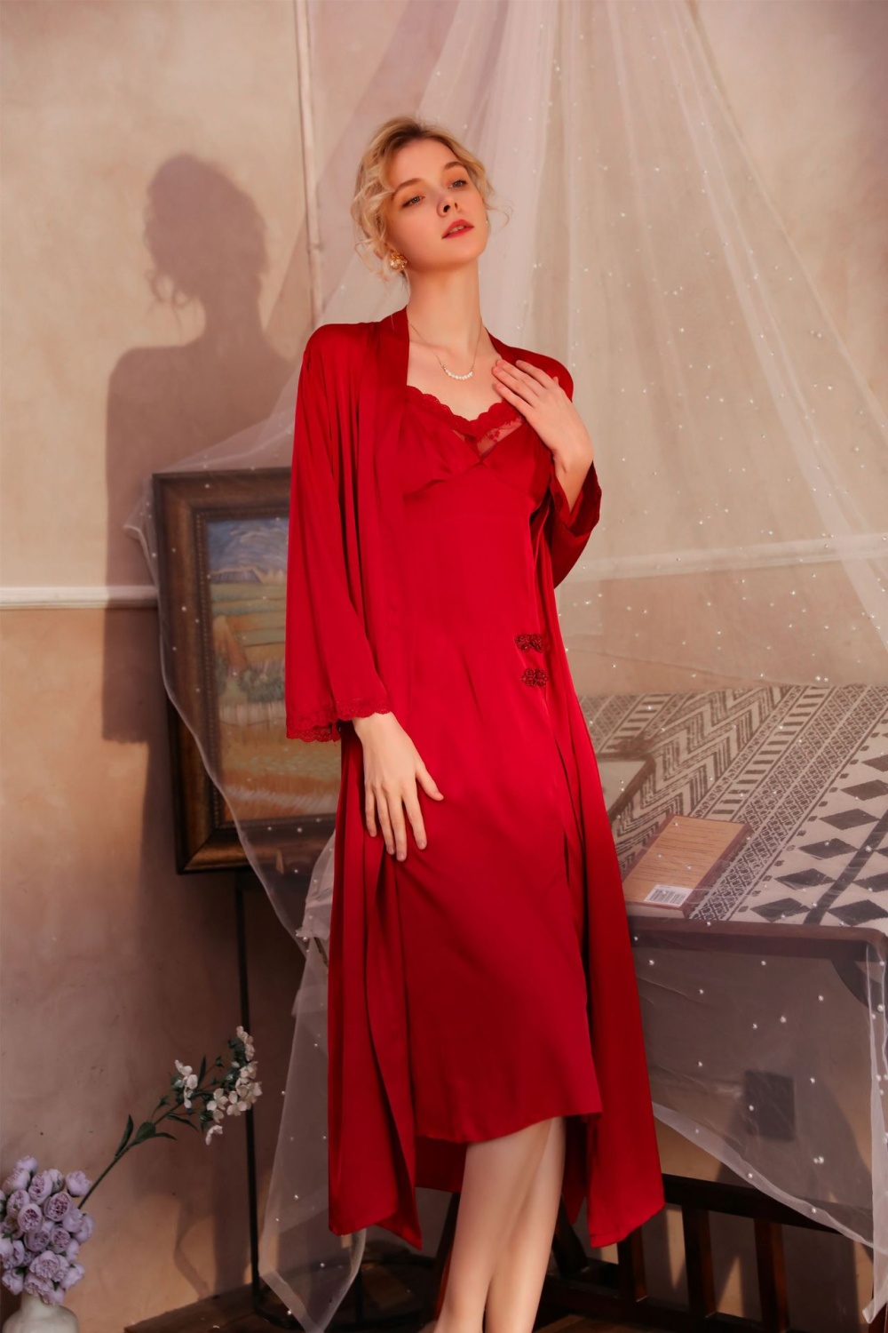 Summer sexy nightgown enticement pajamas a set for women