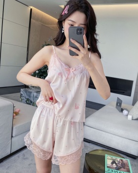 Swan maiden shorts sling pajamas a set for women
