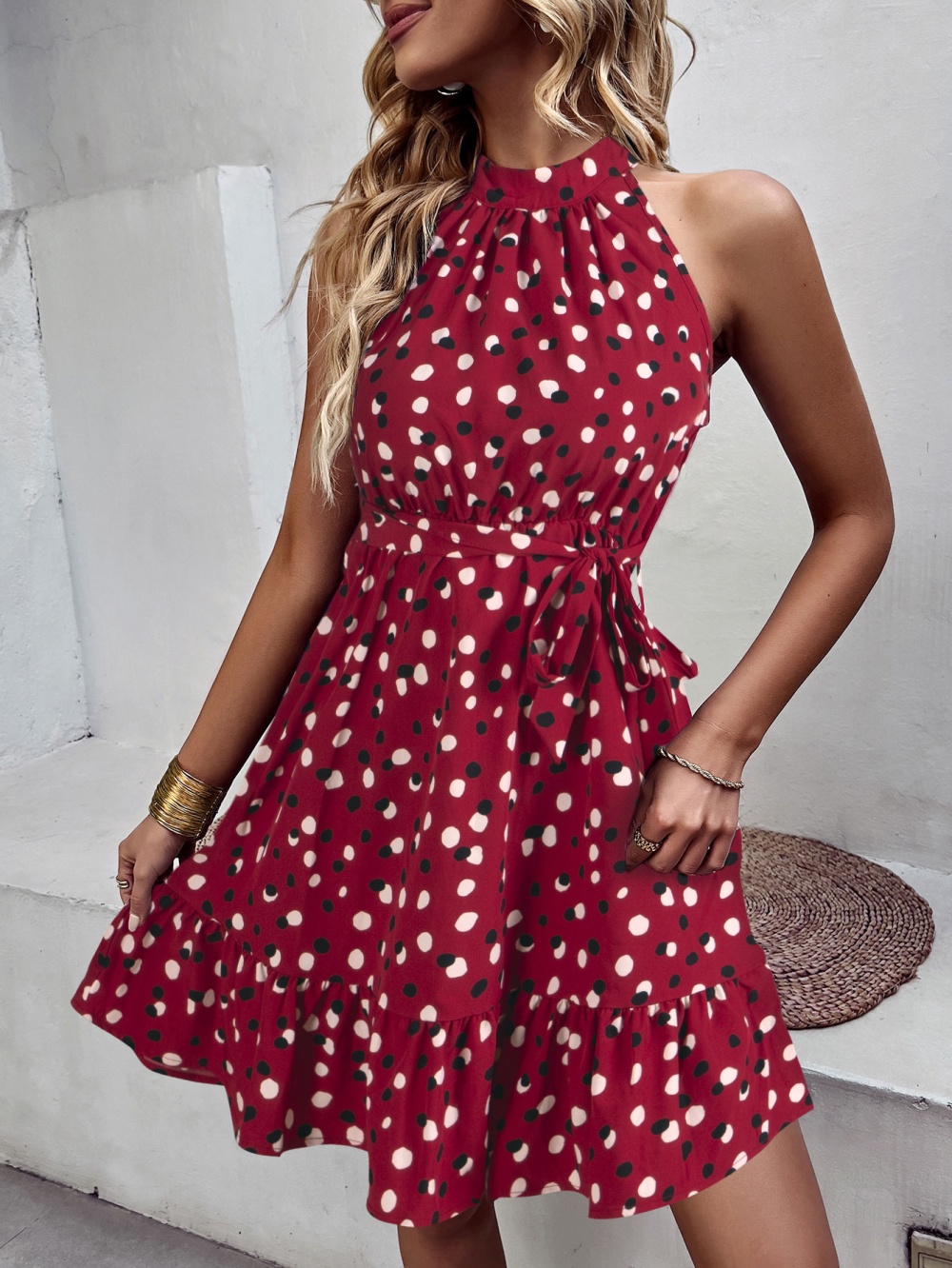 Halter spring and summer vacation Casual dress for women