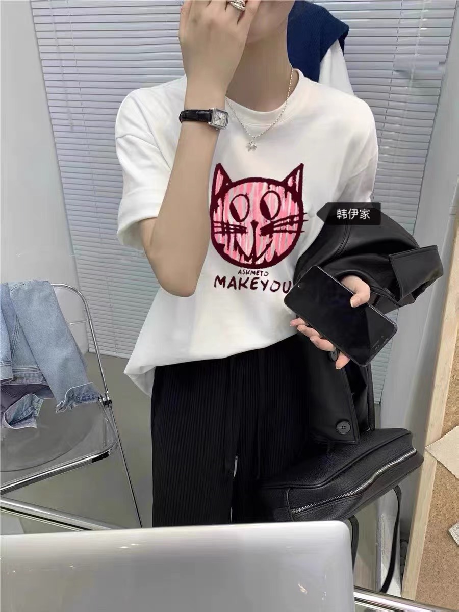 Korean style T-shirt bottoming shirt for women