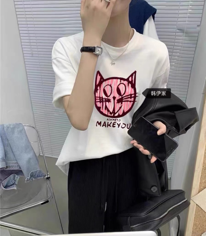 Korean style T-shirt bottoming shirt for women