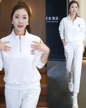 Spring and autumn sweatpants hoodie 2pcs set for women