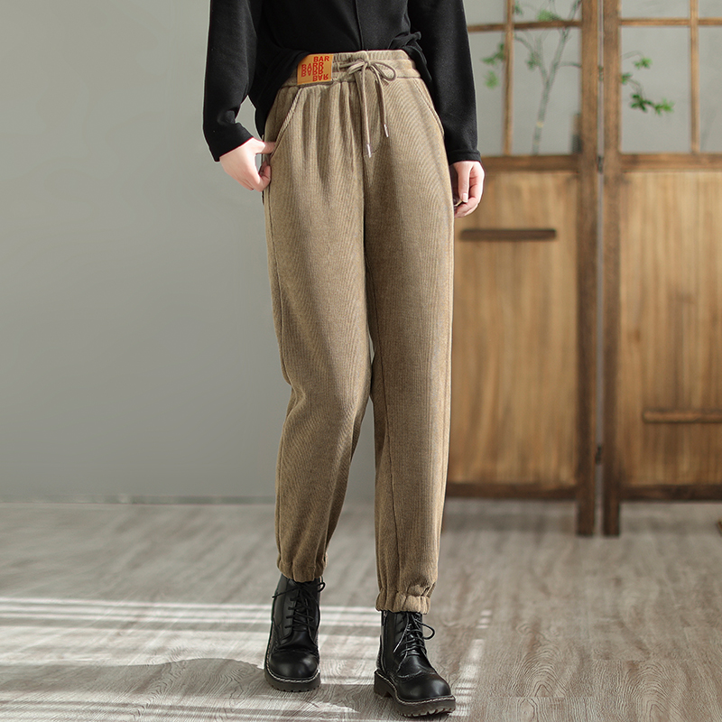 High waist straight long pants spring drape pants for women