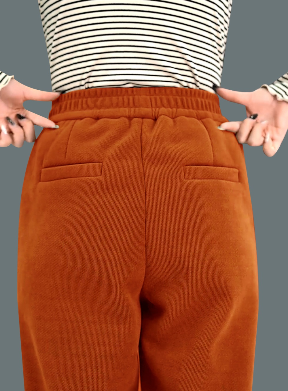 Casual straight sweatpants slim high waist harem pants for women