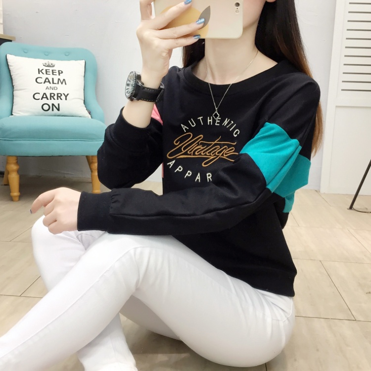 Long sleeve large yard tops Korean style hoodie for women