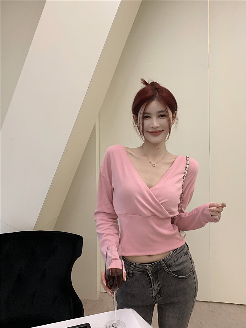 Wool all-match sweater adjustable tops for women
