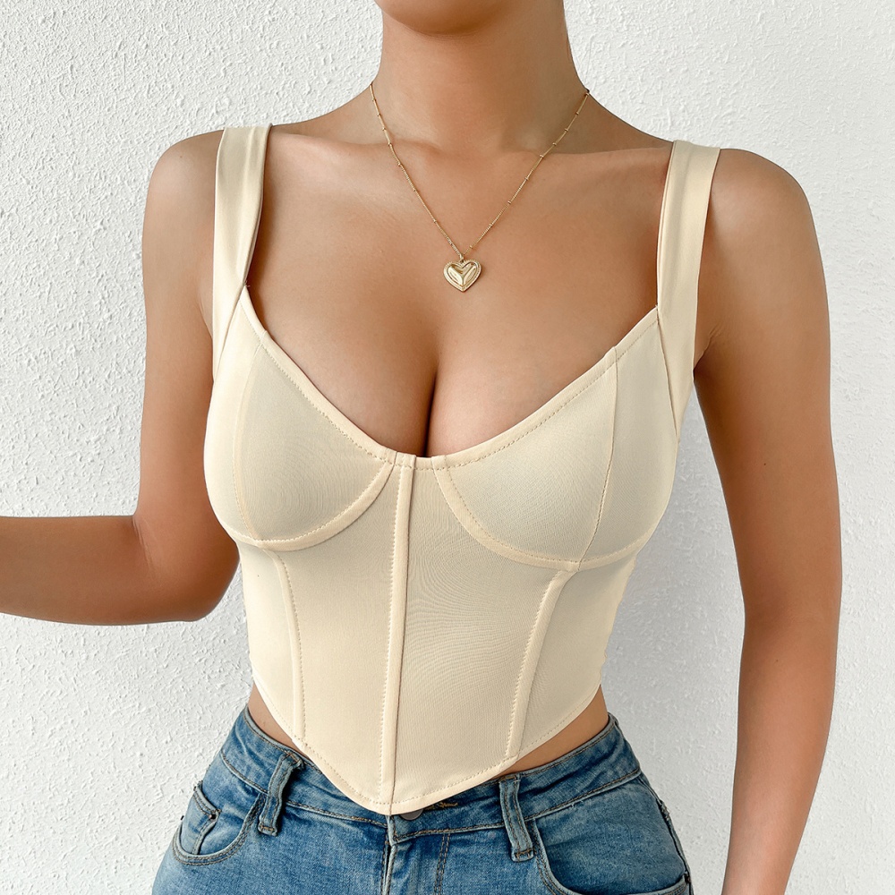 V-neck breasted sling sexy European style vest for women