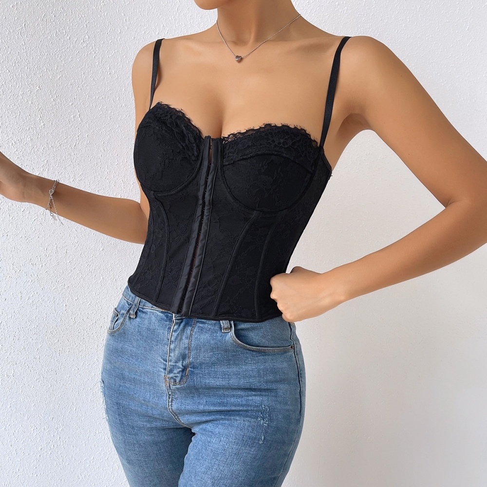 Sexy sling lace European style wrapped chest vest for women