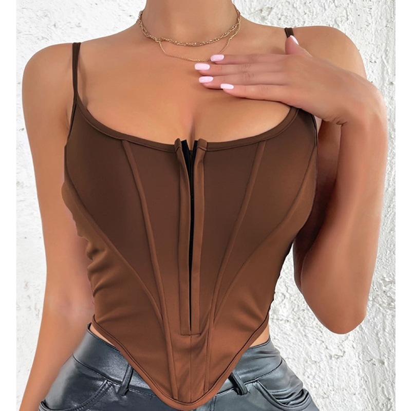 Breasted European style vest sling corset